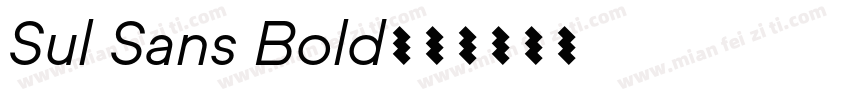 Sul Sans Bold字体转换